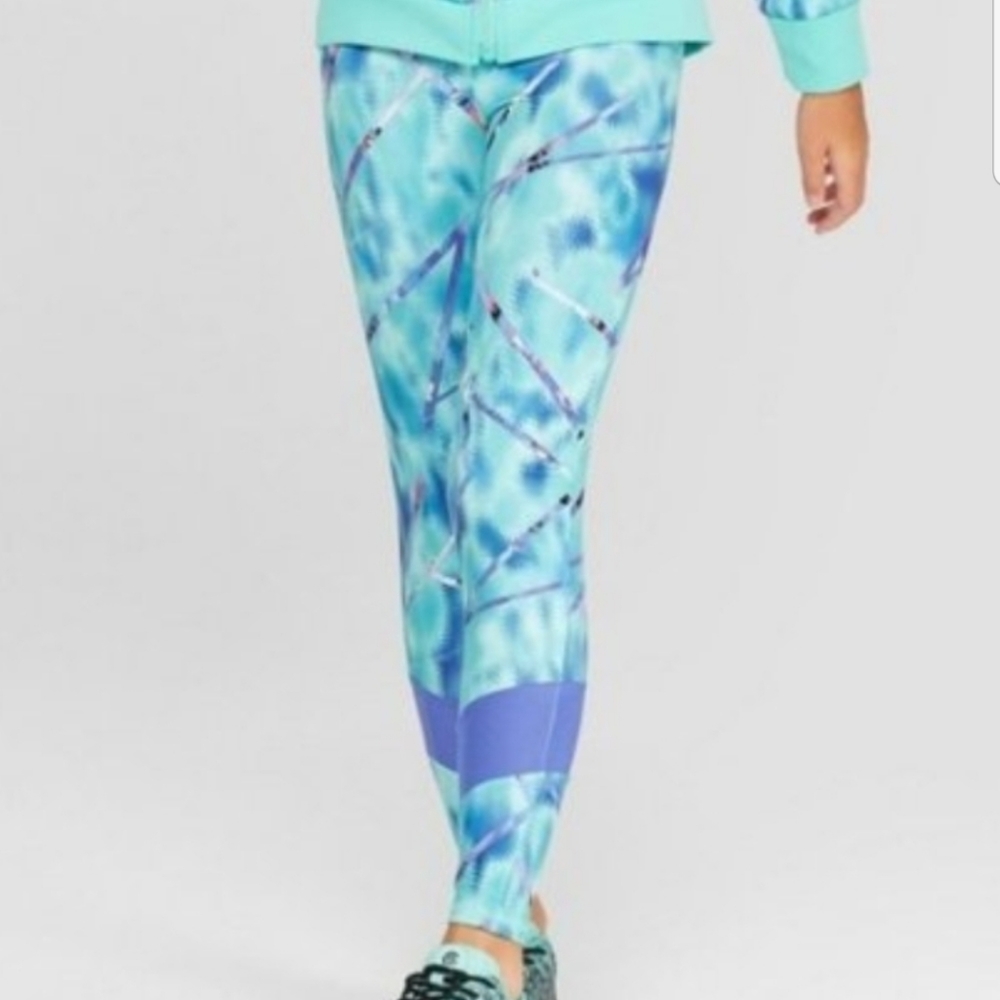 Champion Girls Leggings Teal Blue 7-8